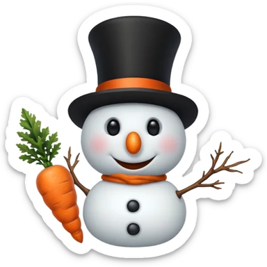 Snowman Character sticker