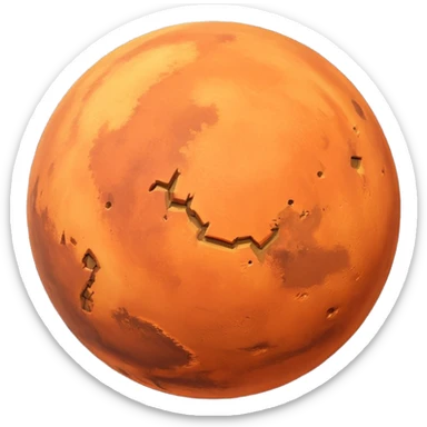 realistic mars planet emoji sticker