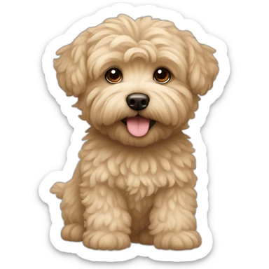 beige morkipoo sticker