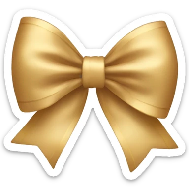 golden beige bow sticker