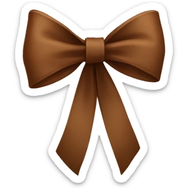 Brown bow sticker