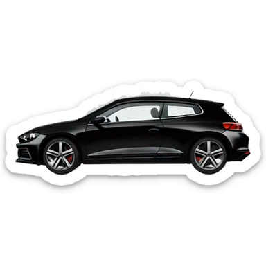 volkswagen scirocco noir sticker