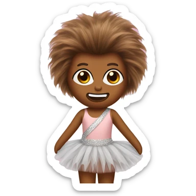 Chewbacca wearing a ballet tutu  sticker