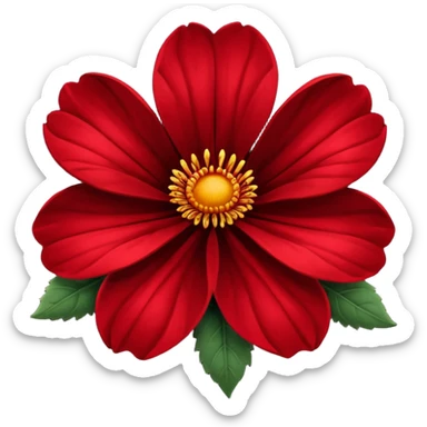 really dark red flowers sticker