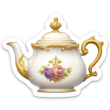 Royal fancy French teapot sticker