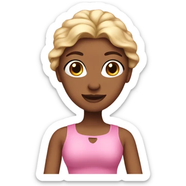 pink Pilates princess sticker