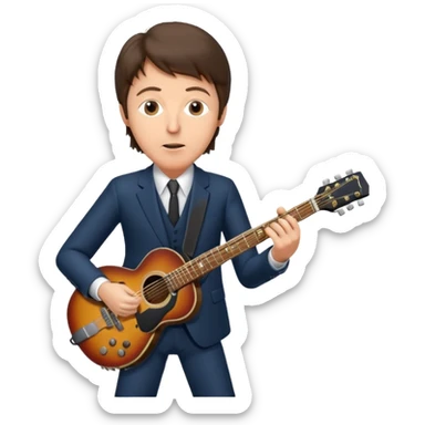 Paul McCartney playing guitar suit sticker