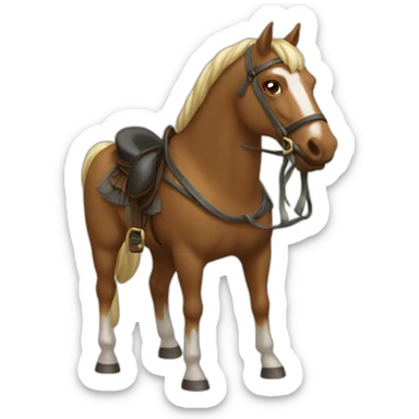 horseman with bow sticker