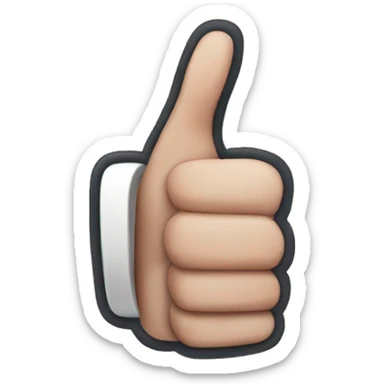 Thumbs up with girl hand with nails sticker