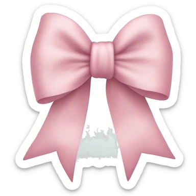 soft pink bow sticker