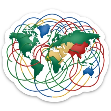 spread of fake news around the world sticker