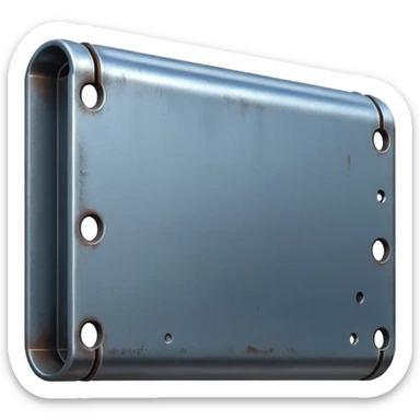 Clean metal beam, unweathered steel, no rust, no damage, sci-fi industrial style, smooth surfaces, high-quality PBR game asset, detailed but clean sticker
