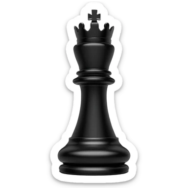 black chess pieces, rook piece sticker