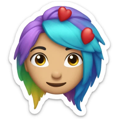 Corazón de arcoíris  sticker