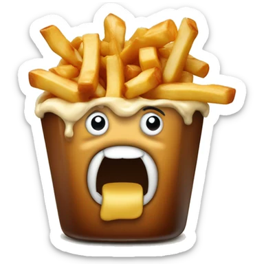 Poutine qui mange de la poutine sticker