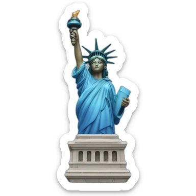 Blue sapphire Statue of Liberty sticker