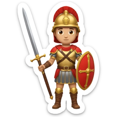 emoji de soldado romano alto y fuerte cuerpo entero sticker