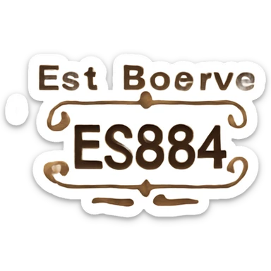 inscription on the board - est 1864 sticker