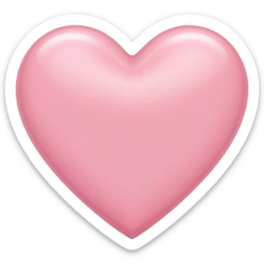 Light pink heart sticker