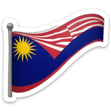 malaysian flag sticker
