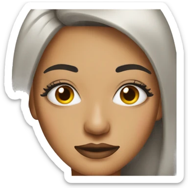 Woman wearing too much eye liner sticker