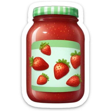 strawberry-jam-jar sticker