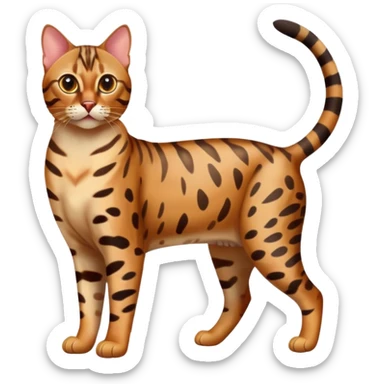 bengal cat full body sticker