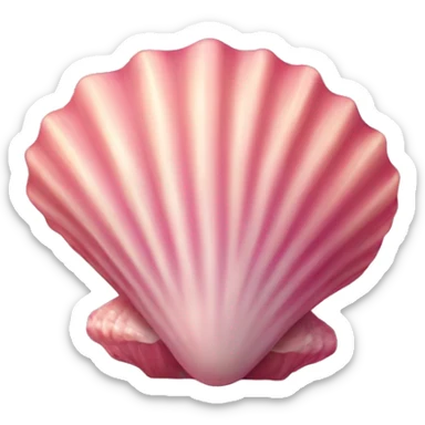 Pink sea shell sticker