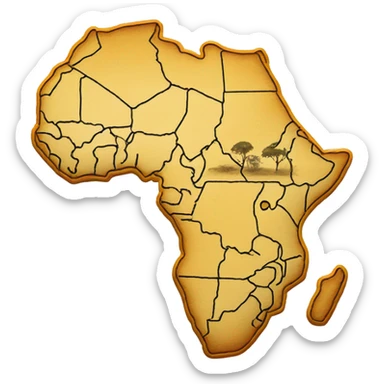 map of Africa  sticker