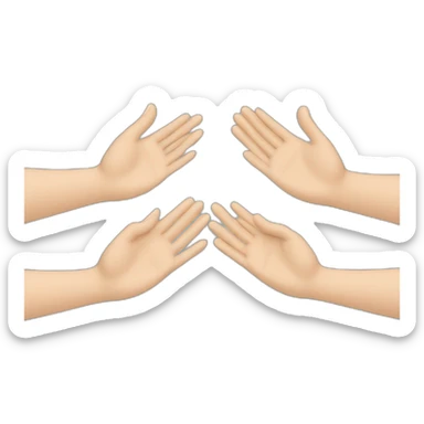 Visual of hands Clapping together sticker