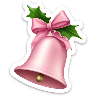 Light pink Christmas bells sticker