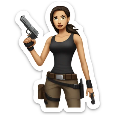 Laura Croft Angelina Jolie sticker