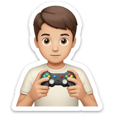 smelly boy with a gaming controller  sticker