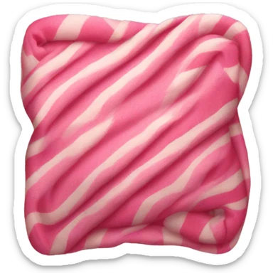 Pink blanket with candy canes  sticker