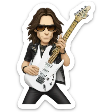 Steve vai guitarra blanca sticker