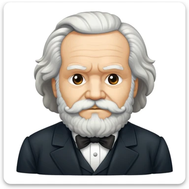 karl marx taking a grandiose bow sticker