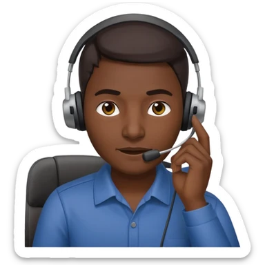 mean looking phone scammer in sketchy call center from pakistan ] sticker