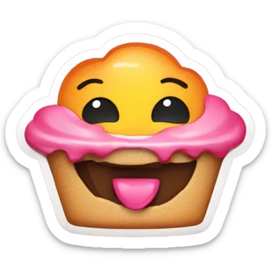 me eating a sweet treat sticker