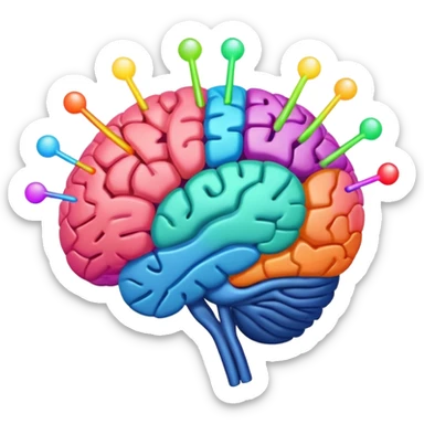 an idea going into a brain sticker