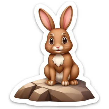 Rabbit on a mountain sticker
