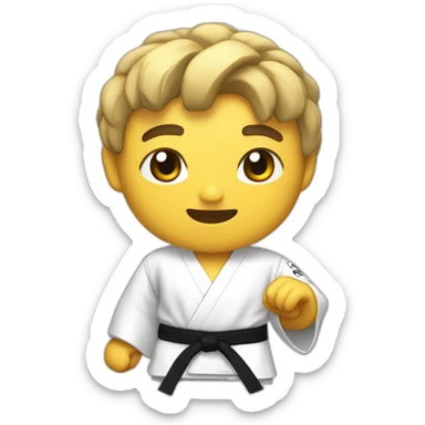 Karateka pelo moreno sticker