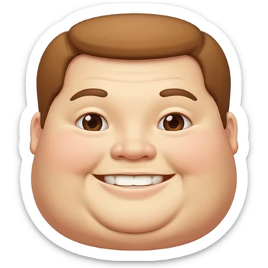 fat person obese sticker