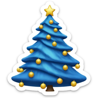 Blue Christmas tree sticker