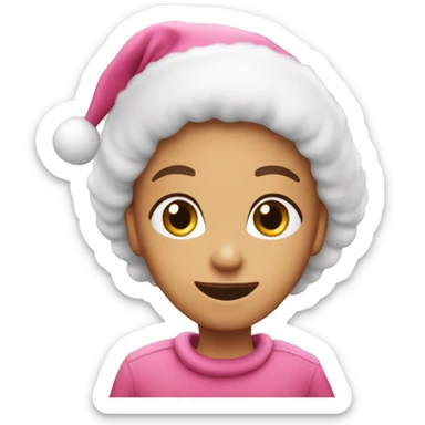 Pink christmas sticker