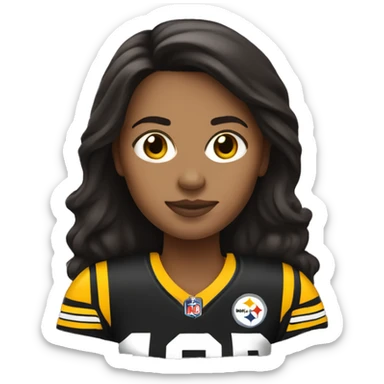 Brunette steelers fan sticker