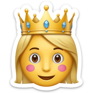 Erstelle mir ein emoji mit einer Krone sticker
