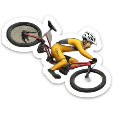 Mountain bike crash sticker