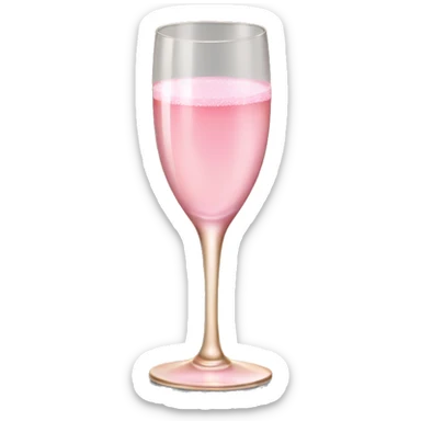 pink champagne glass sticker