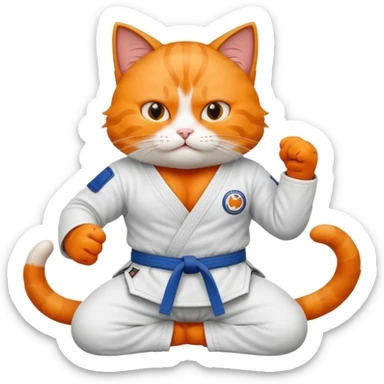 Cat doing Jiu Jitsu  sticker