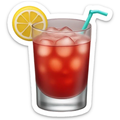 Lazy red cheeks cocktail sticker